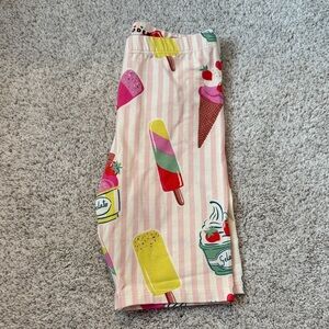 NWOT Mini Boden Ice Cream Print Pink Striped Shorts size 8-9y